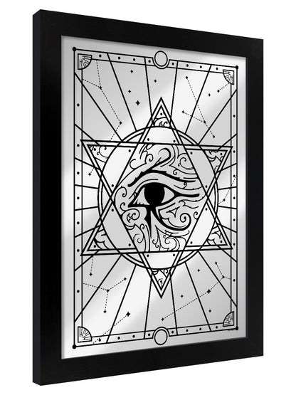 All Seeing Eye Mirrored Tin Sign