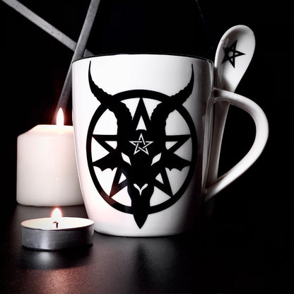 Alchemy Baphomet Mug & Spoon Set