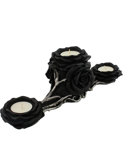 Alchemy Black Rose Triple Tea Light Holder