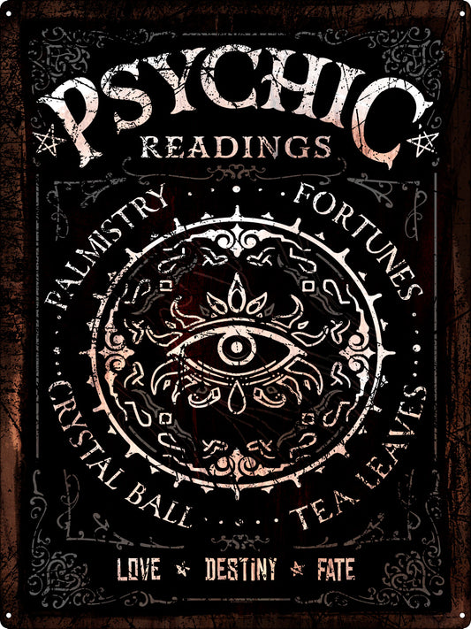 Psychic Readings Tin Sign