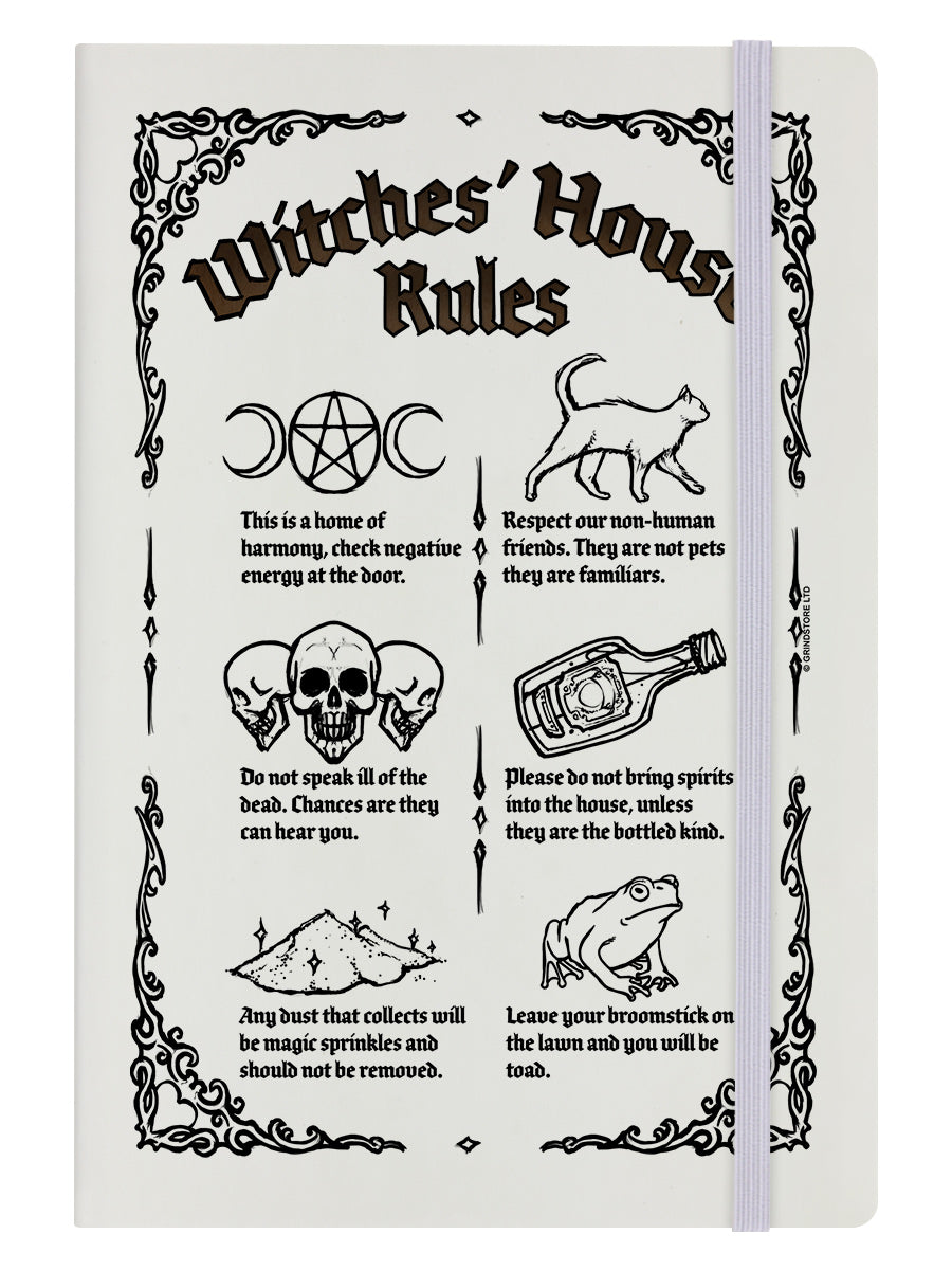 Witches' House Rules Cream A5 Hard Cover Notebook