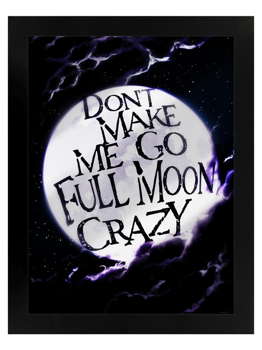 Don't Make Me Go Full Moon Crazy Mirrored Tin Sign