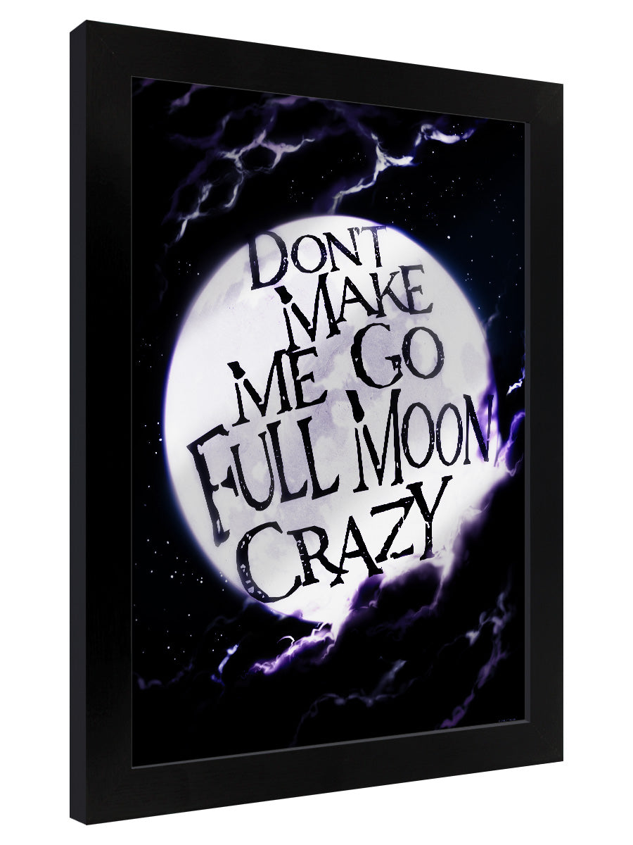 Don't Make Me Go Full Moon Crazy Mirrored Tin Sign