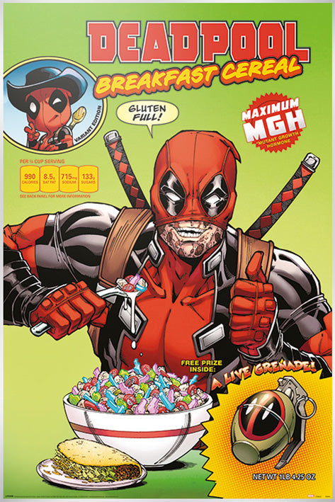 Deadpool Cereal Maxi Poster