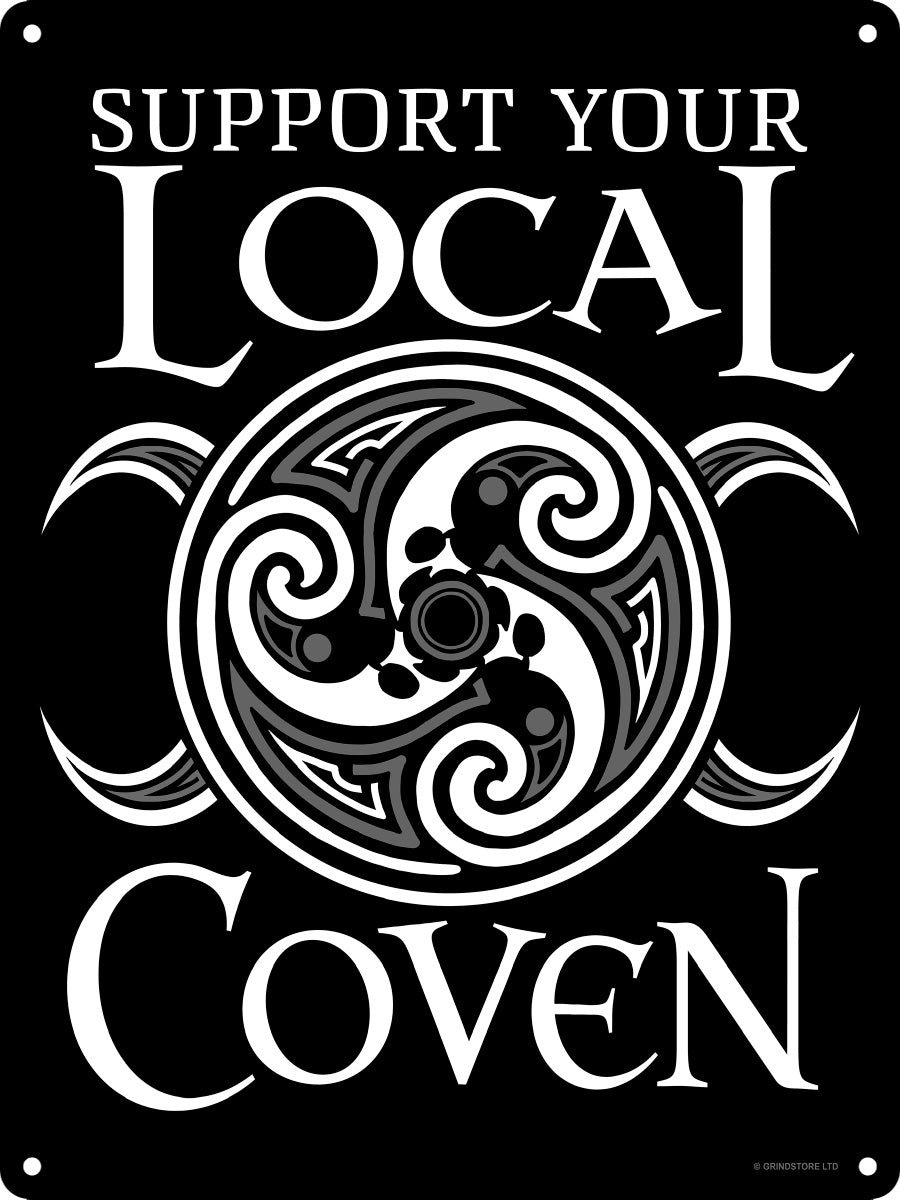 Support Your Local Coven Mini Tin Sign