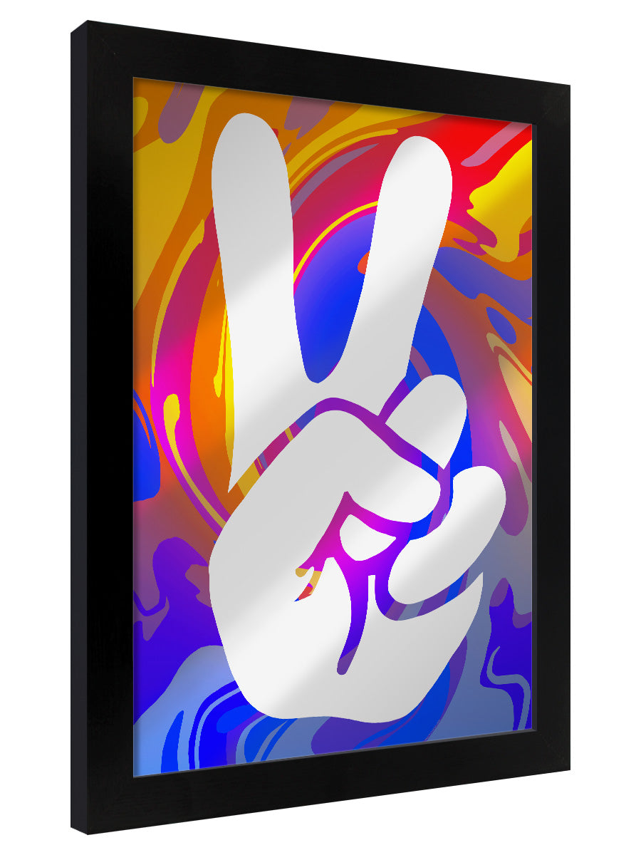 Psychedelic Peace Mirrored Tin Sign