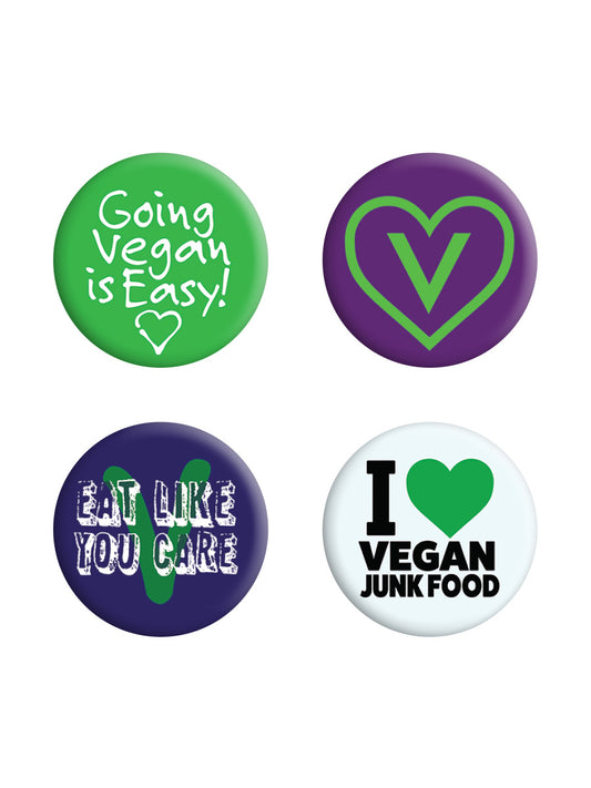 Going Vegan Is Easy Badge Pack