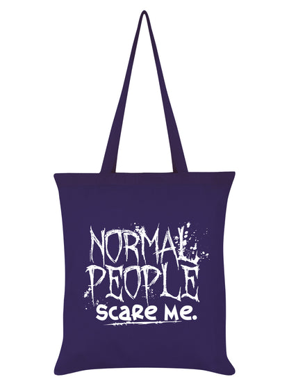 Normal People Scare Me Purple Tote Bag