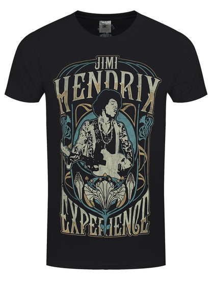 Jimi Hendrix Art Nouveau Men's Black T-Shirt