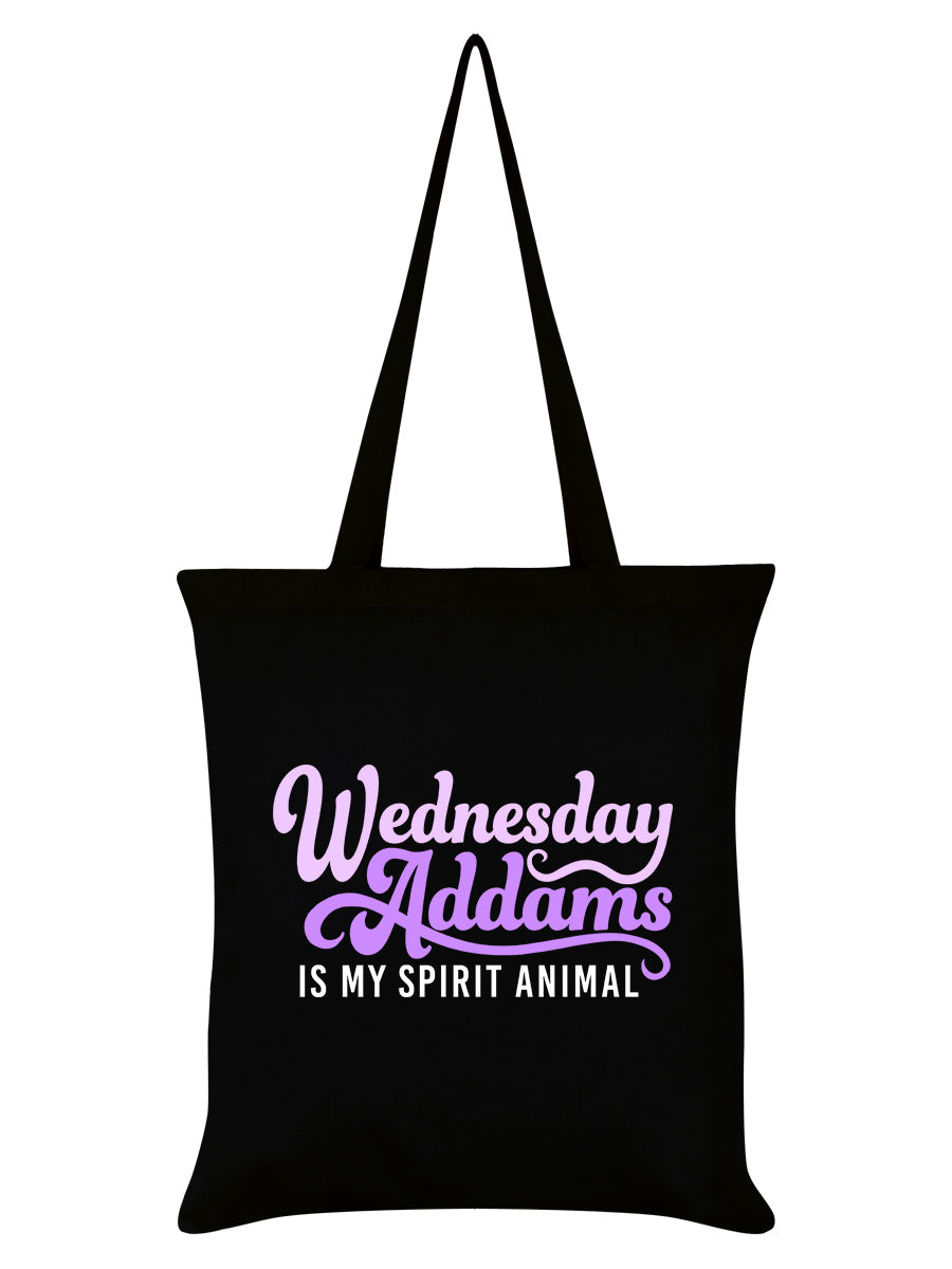 Wednesday Addams Is My Spirit Animal Black Tote Bag