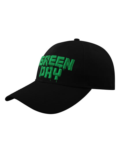 Green Day Dripping Logo Black Baseball Cap