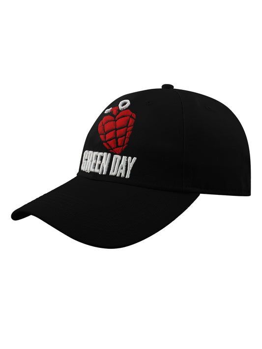 Green Day Grenade Logo Black Baseball Cap