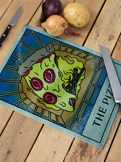 Deadly Tarot Life - The Pizza Glass Chopping Board