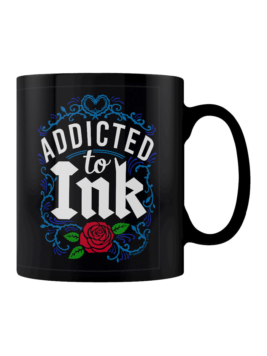 Addicted To Ink Black Tattoo Mug