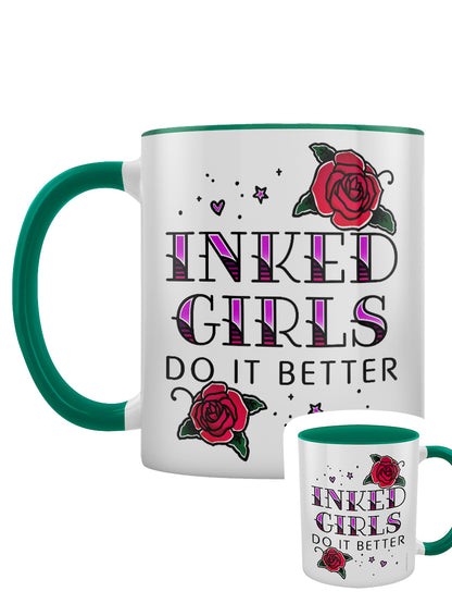 Inked Girls Do It Better Green Inner 2-Tone Mug