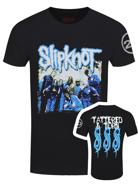 Slipknot 20th Anniversary Tattered & Torn Men's Black T-Shirt