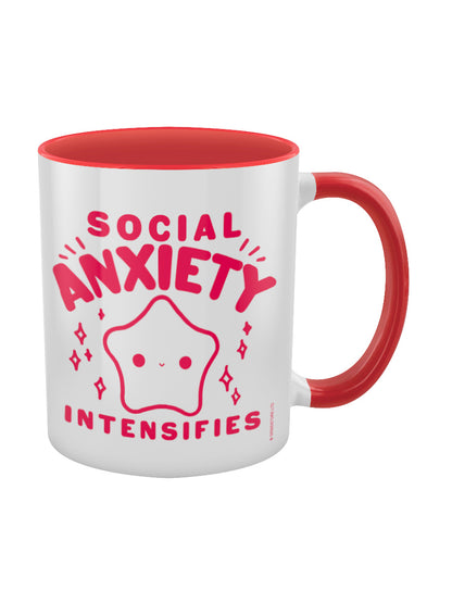 Social Anxiety Intensifies Red Inner 2-Tone Mug