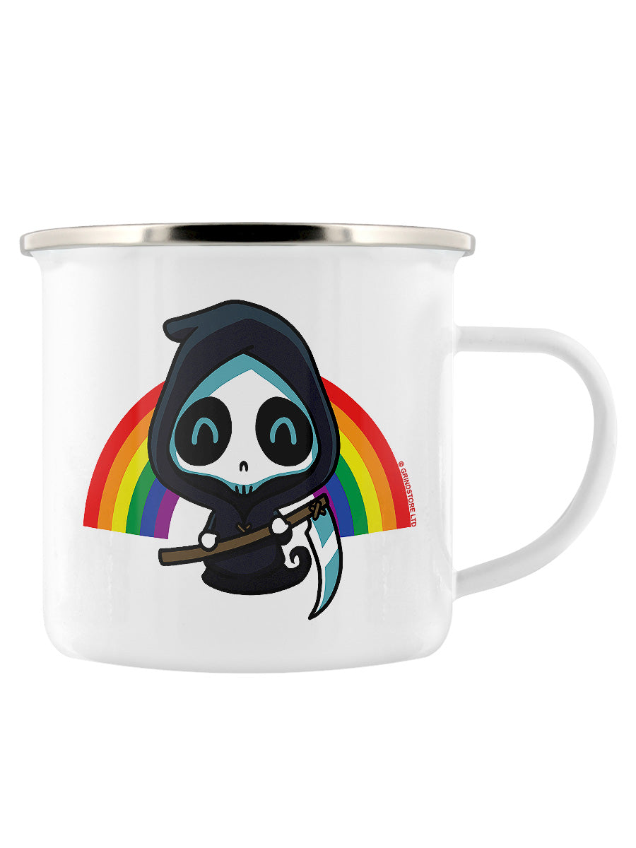 Rainbow Reaper Enamel Mug