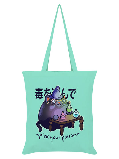 Kawaii Coven Pick Your Poison Mint Green Tote Bag