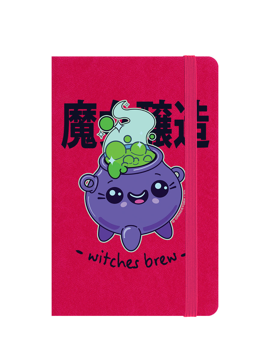 Kawaii Coven Witches Brew Pink A6 Notebook