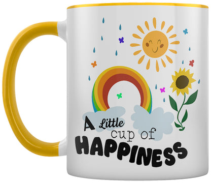 A Little Cup of Happiness Yellow Inner 2-Tone Mug