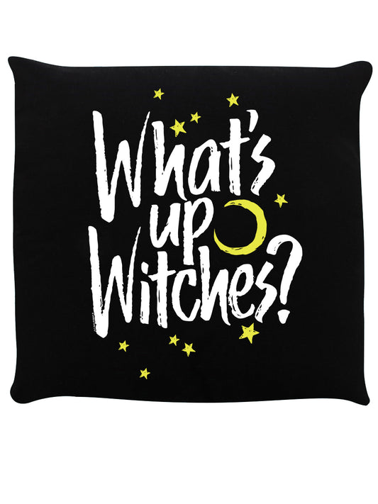 What's Up Witches Black Cushion
