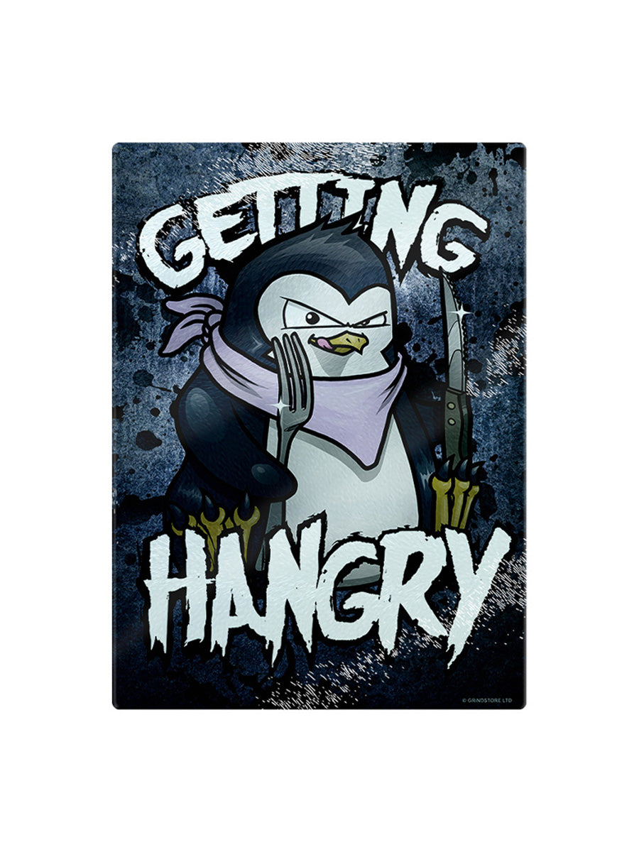 Psycho Penguin Getting Hangry Small Rectangular Chopping Board