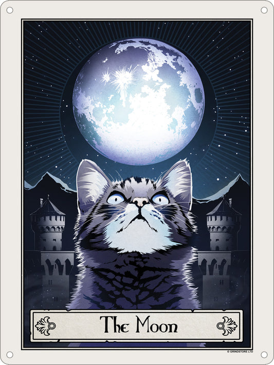 Deadly Tarot Felis - The Moon Mini Tin Sign