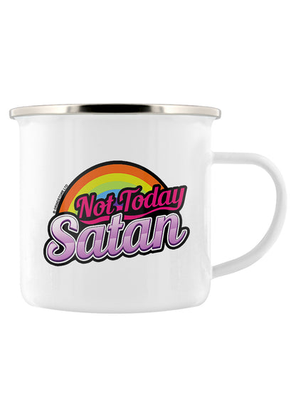 Not Today Satan Enamel Mug