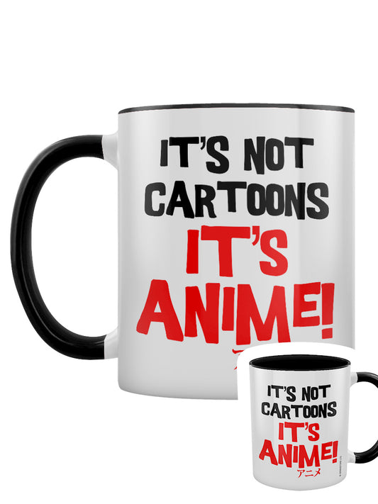 It's Not Cartoons It's Anime Black Inner 2-Tone Mug