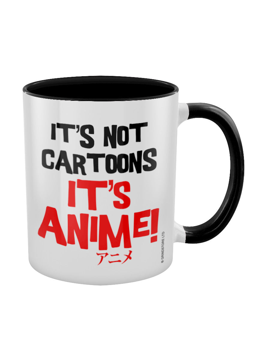 It's Not Cartoons It's Anime Black Inner 2-Tone Mug