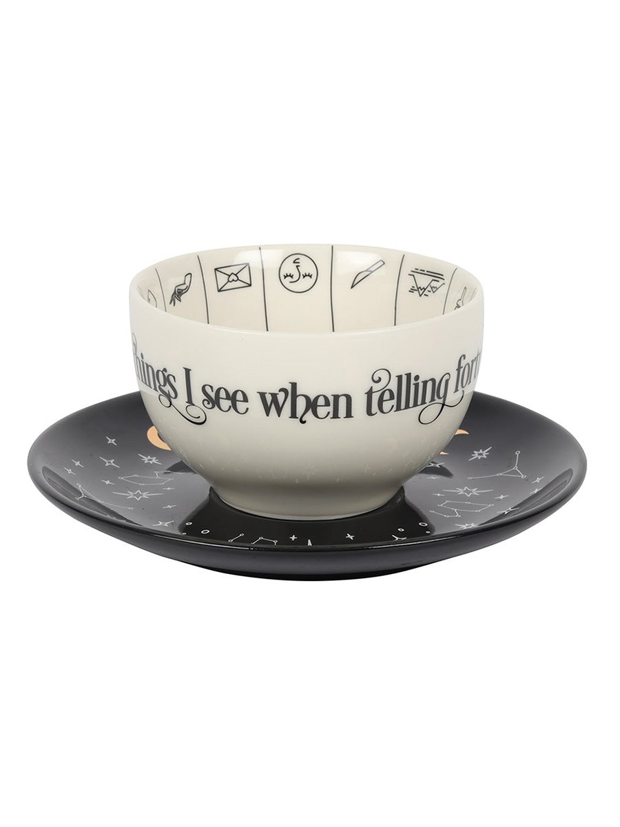 Fortune Telling Ceramic Cup & Saucer