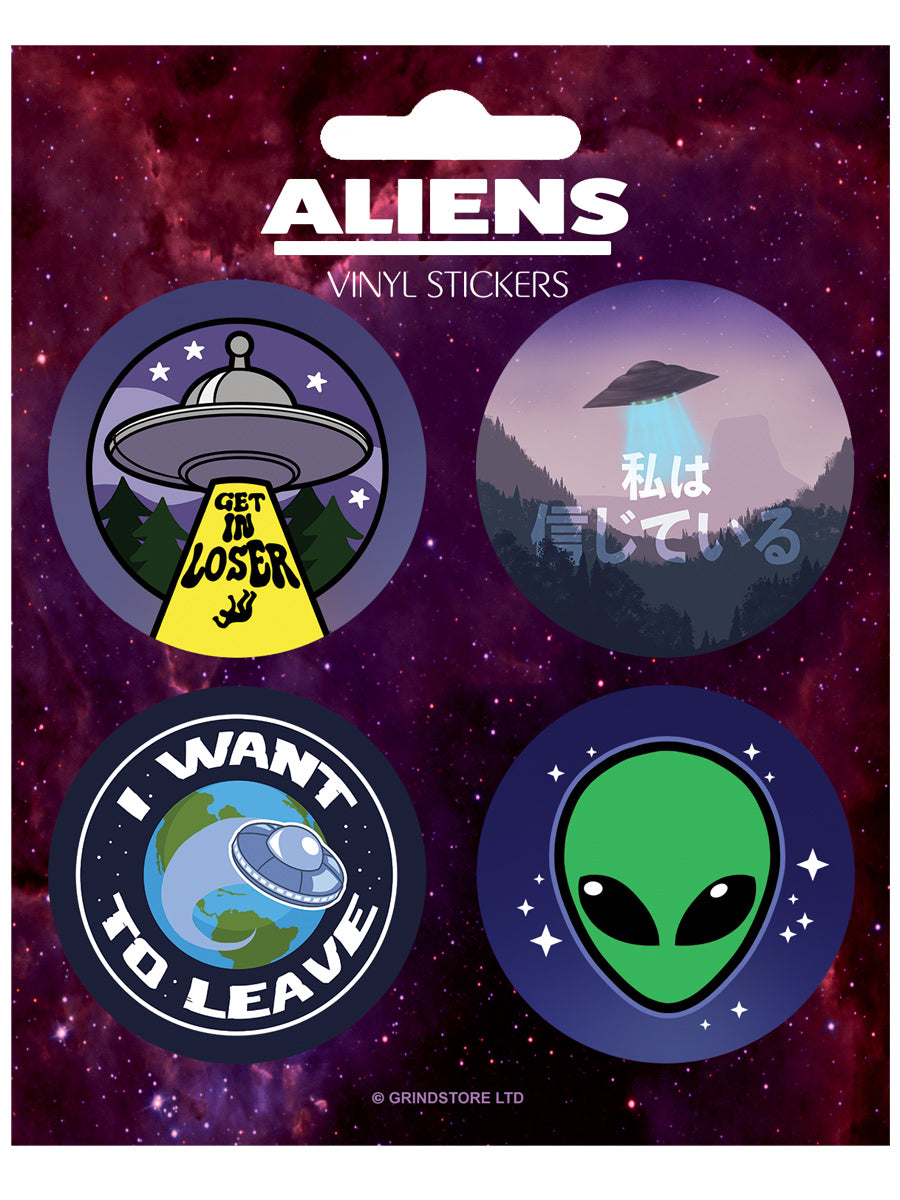 Alein Sticker Aliens Vinyl Sticker Set