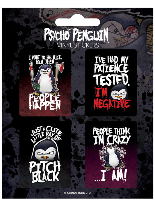 Psycho Penguin Vinyl Sticker Set