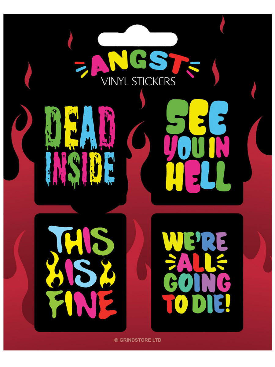 Angsty Stickers Angst Vinyl Sticker Set