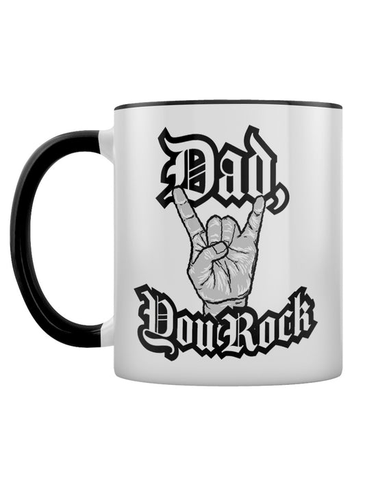 Father's Day Dad You Rock Black Inner 2-Tone Mug
