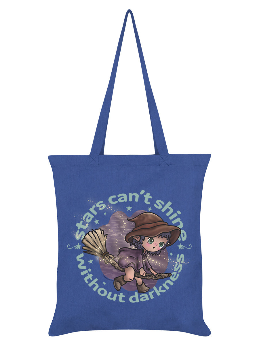 Kooky Witch Stars Can't Shine Without Darkness Cornflower Blue Tote Bag