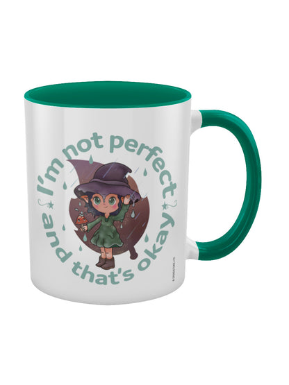 Kooky Witch Not Perfect And That's Okay Green Inner 2-Tone Mug