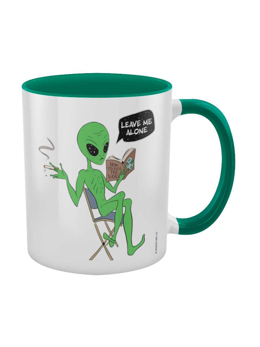 Alien Leave Me Alone Green Inner 2-Tone Mug