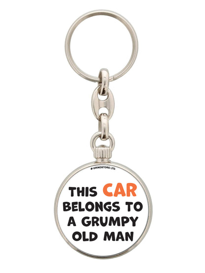 This Car Belongs To A Grumpy Old Man Keyring