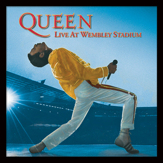 Queen Live At Wembley 12" Album Cover Framed Print