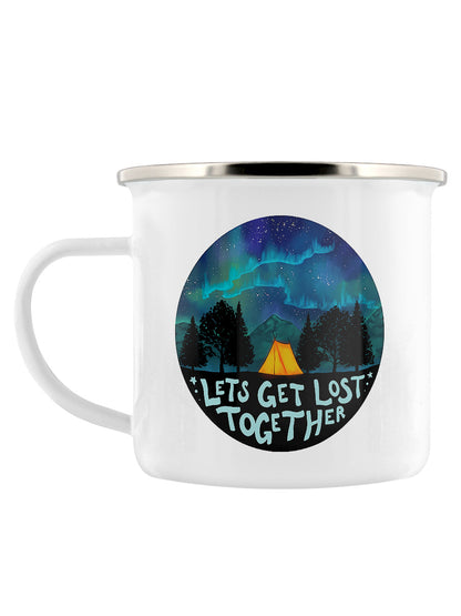 Let's Get Lost Together Enamel Mug