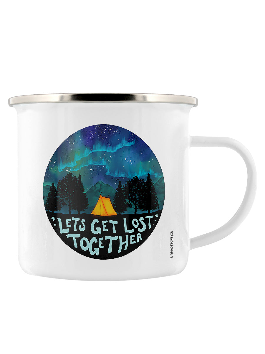 Let's Get Lost Together Enamel Mug