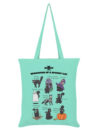 Behaviour Of A Spooky Cat Mint Tote Bag