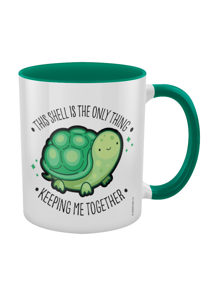 This Shell Is The Only Thing Keeping Me Together Green Inner 2-Tone Mug