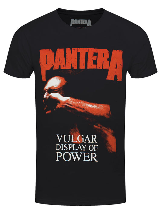 Pantera Red Vulgar Men's Black T-Shirt