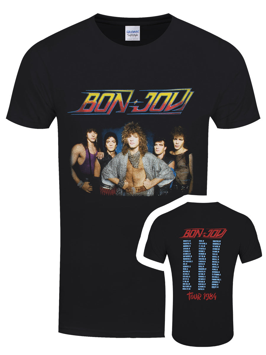 Bon Jovi '84 Tour Men's Black T-Shirt