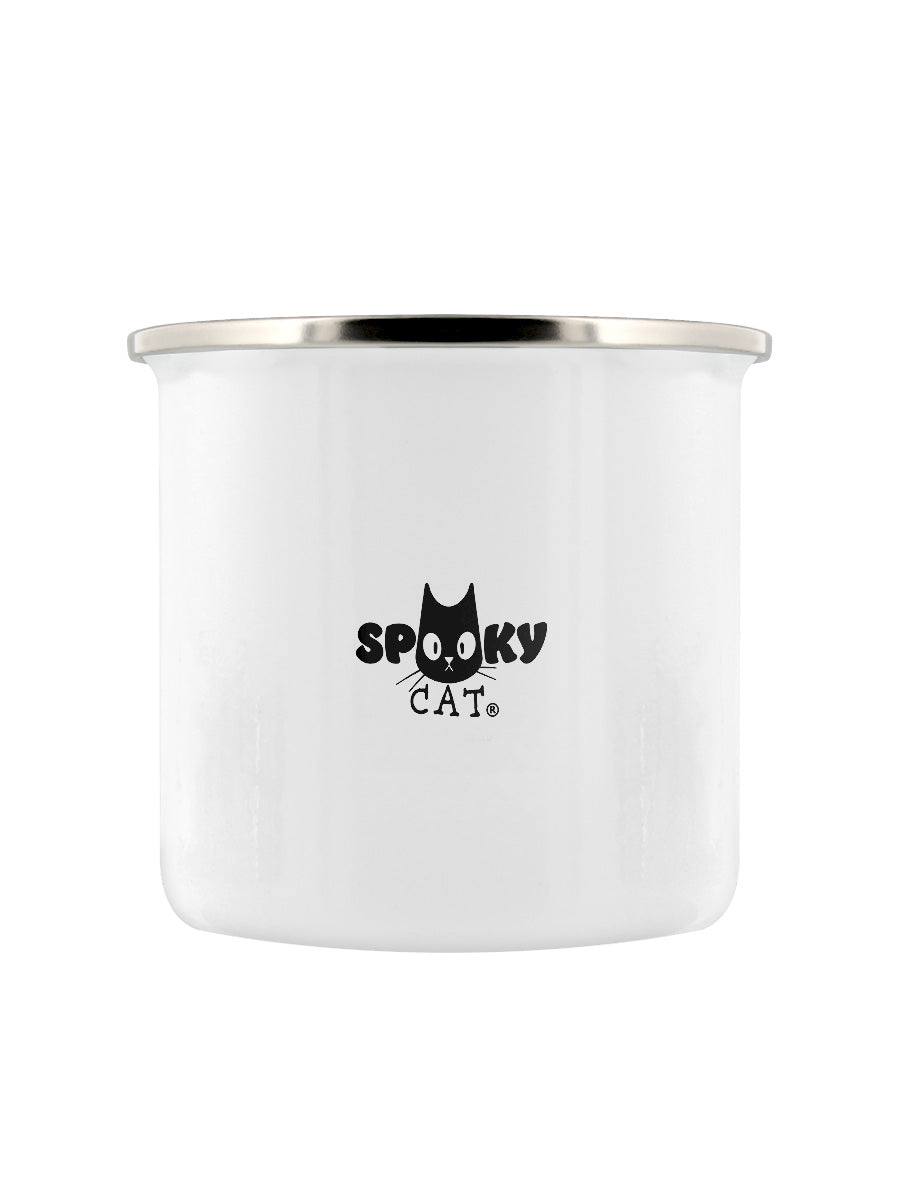 Spooky Cat Plant Destroyer Enamel Mug