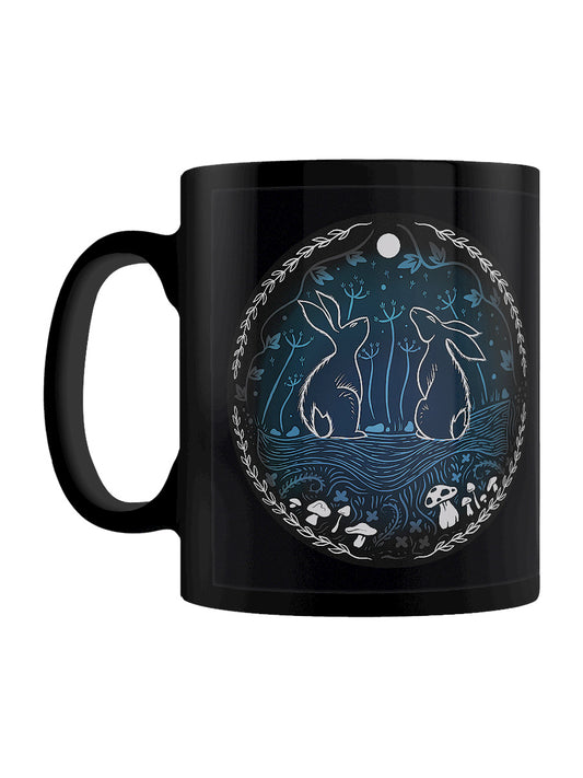 Moonlit Tryst Black Mug