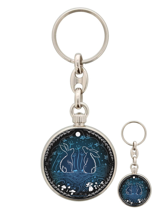 Moonlit Tryst Circular Keyring